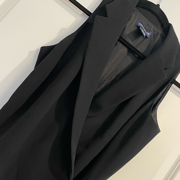 EUC Ann Taylor Blazer Wrap Work Dress Black Sz. 6 - Picture 2 of 6